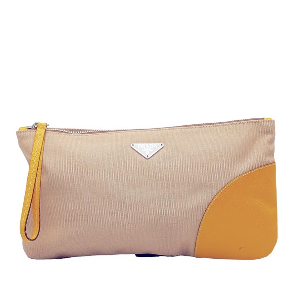 2010s Prada Canvas Clutch - Picture 2 of 12